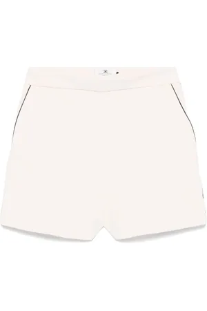 Elisabetta Franchi Mujer, Pantalones cortos, Blanco, Talla: S