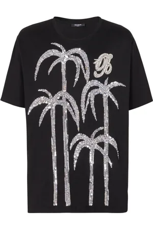 Balmain Hombre, Camisetas, Negro, Talla: M