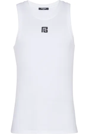 Balmain Hombre, Camisetas, Blanco, Talla: L