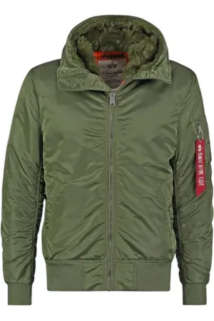 Alpha Industries Hombre, Chaquetas, Verde, Talla: S