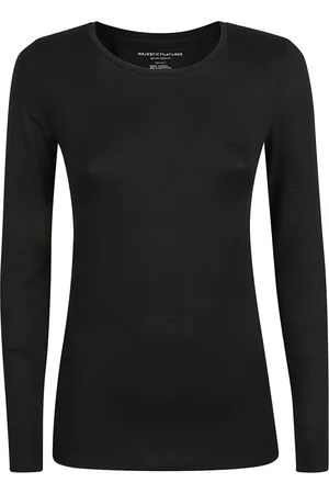 Majestic Mujer, Camisetas, Negro, Talla: S