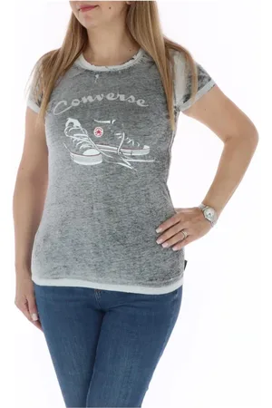 Converse Mujer, Camisetas, Gris, Talla: S