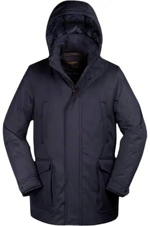 MOORER Hombre, Chaquetas, Azul, Talla: L