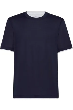Brunello Cucinelli Hombre, Camisetas, Azul, Talla: XL