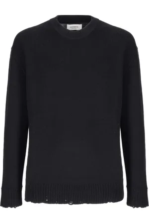 LANEUS Hombre, Jerseys, Negro, Talla: S