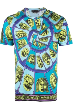 VERSACE Hombre, Camisetas, Azul, Talla: S