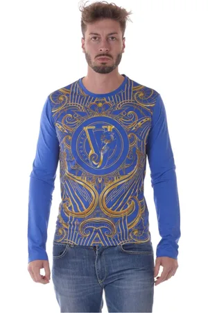 VERSACE Hombre, Camisetas, Azul, Talla: S