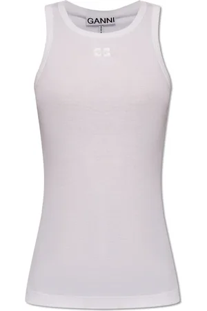 Ganni Mujer, Camisetas, Blanco, Talla: M