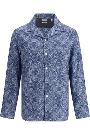 Brunello Cucinelli Hombre, Camisas, Azul, Talla: XL