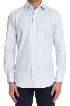 Finamore Hombre, Camisas, Azul, Talla: 3XL
