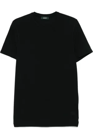 ZANONE Hombre, Camisetas, Negro, Talla: L