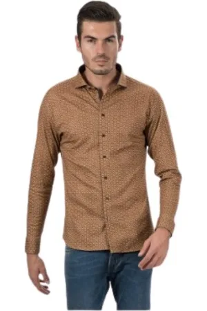 DESOTO Hombre, Camisas, Marrón, Talla: M