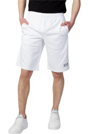 EA7 Hombre, Pantalones cortos, Blanco, Talla: S