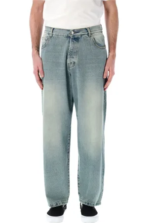 Pop Trading Company Hombre, Vaqueros, Azul, Talla: M