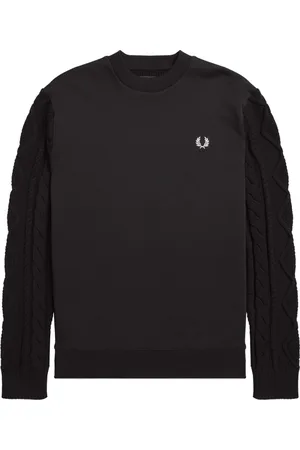 Fred Perry Hombre, Sudaderas, Negro, Talla: S