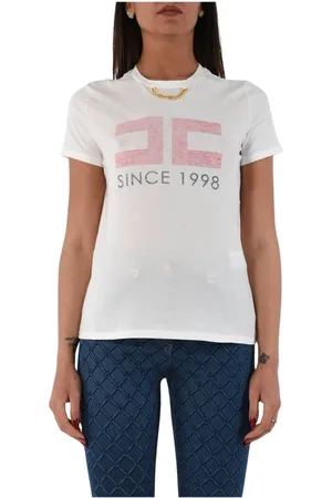 Elisabetta Franchi Mujer, Camisetas, Blanco, Talla: M