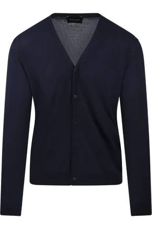 Roberto Collina Hombre, Jerseys, Azul, Talla: L
