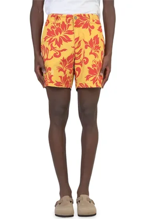 ERL Hombre, Pantalones cortos, Amarillo, Talla: M