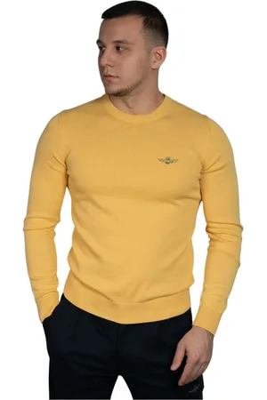 Aeronautica Militare Hombre, Jerseys, Amarillo, Talla: XL