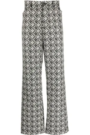 Marine Serre Hombre, Pantalones, Negro, Talla: L