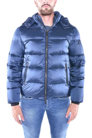 MOORER Hombre, Chaquetas, Azul, Talla: S