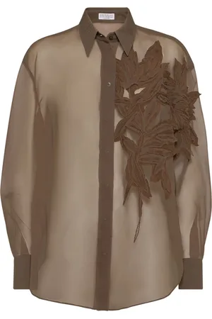 Brunello Cucinelli Mujer, Blusas y Camisas, Marrón, Talla: L