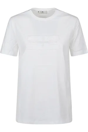 Elisabetta Franchi Mujer, Camisetas, Blanco, Talla: L