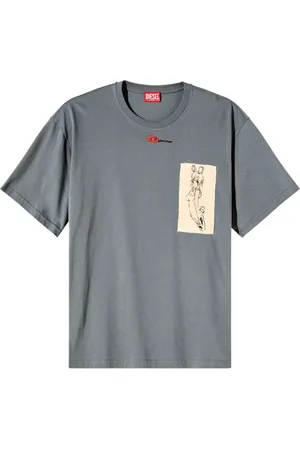 Diesel Hombre, Camisetas, Gris, Talla: XL