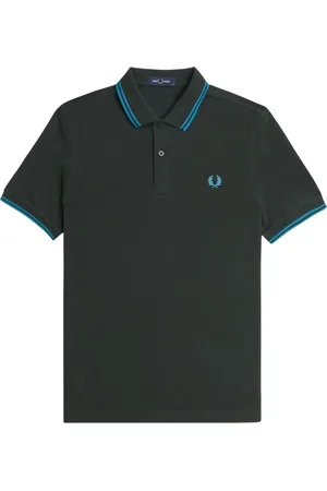 Fred Perry Hombre, Camisetas, Verde, Talla: XL