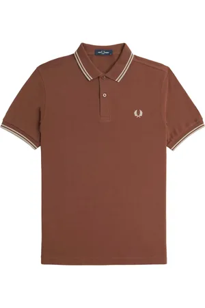 Fred Perry Hombre, Camisetas, Marrón, Talla: M