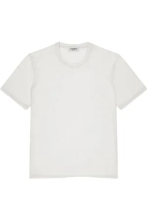 LANEUS Hombre, Camisetas, Blanco, Talla: M