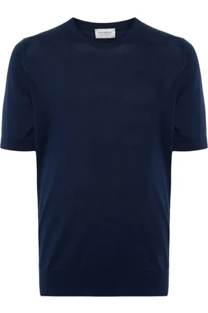 JOHN SMEDLEY Hombre, Camisetas, Azul, Talla: 2XL