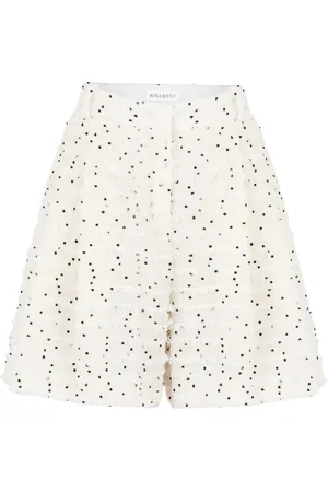 Nina Ricci Mujer, Pantalones cortos, Blanco, Talla: 3XL