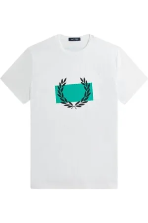 Fred Perry Hombre, Camisetas, Blanco, Talla: M