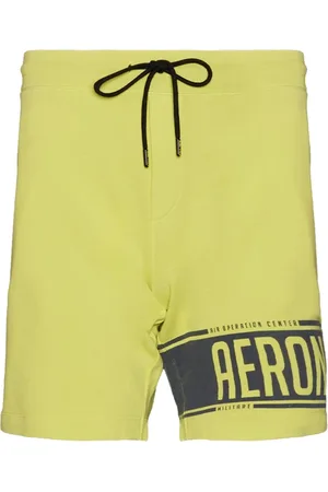 Aeronautica Militare Hombre, Pantalones cortos, Amarillo, Talla: S