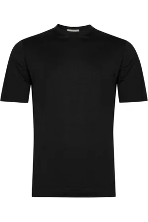JOHN SMEDLEY Hombre, Camisetas, Negro, Talla: M