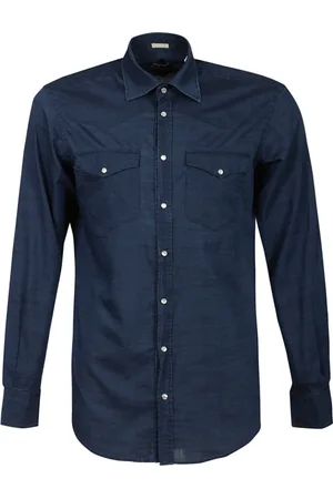 MASSIMO ALBA Hombre, Camisas, Azul, Talla: L