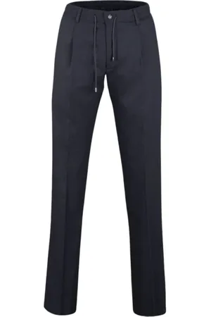 MOORER Hombre, Pantalones, Azul, Talla: L