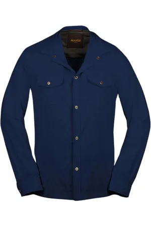 MOORER Hombre, Chaquetas, Azul, Talla: 4XL