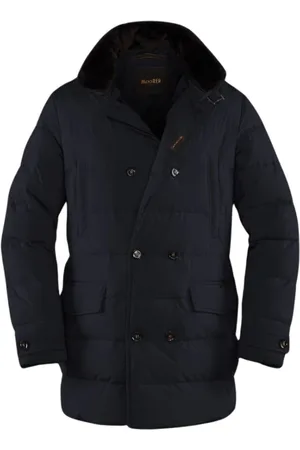 MOORER Hombre, Chaquetas, Azul, Talla: L