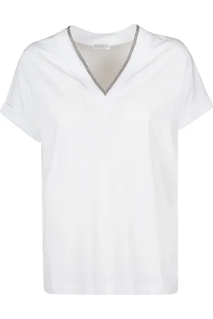 Brunello Cucinelli Mujer, Camisetas, Blanco, Talla: S