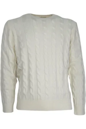 CASHMERE COMPANY Hombre, Jerseys, Blanco, Talla: 2XL