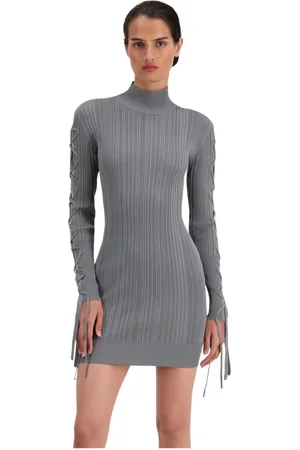 Hervé Léger Mujer, Vestidos, Gris, Talla: M