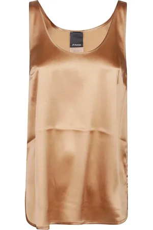 Pinko Mujer, Camisetas, Marrón, Talla: XS