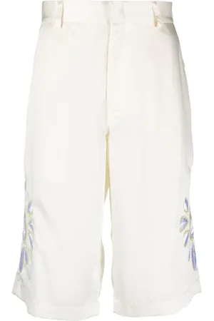 Bluemarble Hombre, Pantalones cortos, Blanco, Talla: M