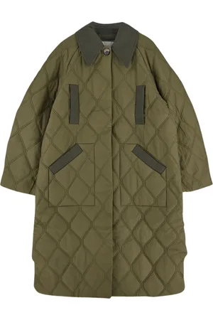 Ganni Mujer, Abrigos, Verde, Talla: L