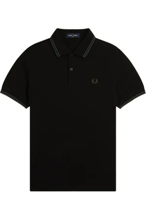 Fred Perry Hombre, Camisetas, Negro, Talla: 2XL