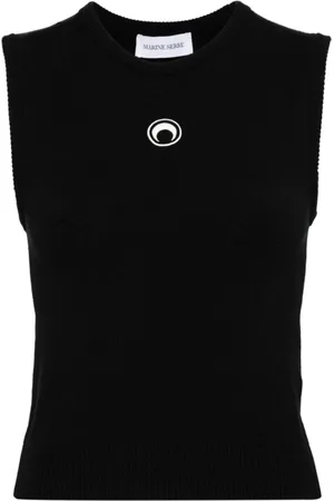 Marine Serre Mujer, Camisetas, Negro, Talla: XS