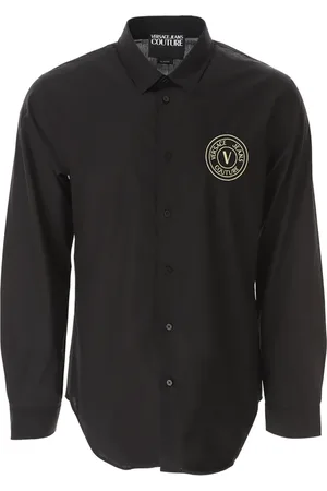 VERSACE Hombre, Camisas, Negro, Talla: L