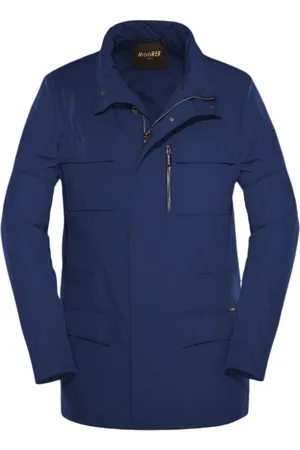 MOORER Hombre, Chaquetas, Azul, Talla: L